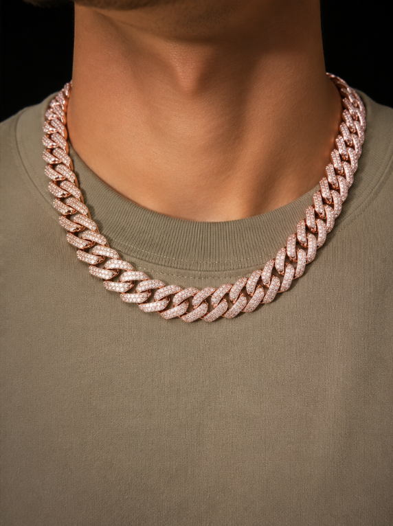 Iced Cuban Chain – Rose Gold