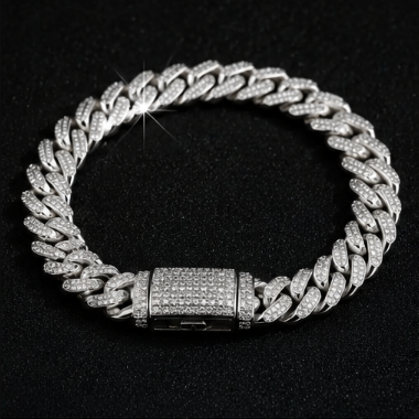 Iced Cuban Bracelet – Silver