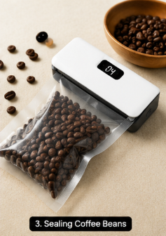 Portable Mini Vacuum Sealer – USB Rechargeable Food Bag Sealer