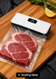 Portable Mini Vacuum Sealer – USB Rechargeable Food Bag Sealer