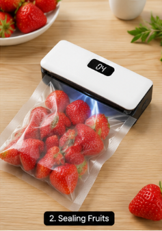 Portable Mini Vacuum Sealer – USB Rechargeable Food Bag Sealer