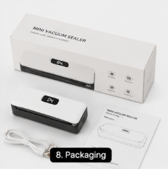 Portable Mini Vacuum Sealer – USB Rechargeable Food Bag Sealer