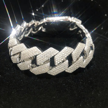 Iced Cuban Bracelet – Silver
