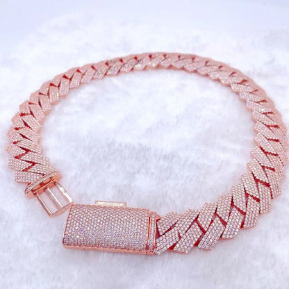 Iced Cuban Bracelet – Rose Gold