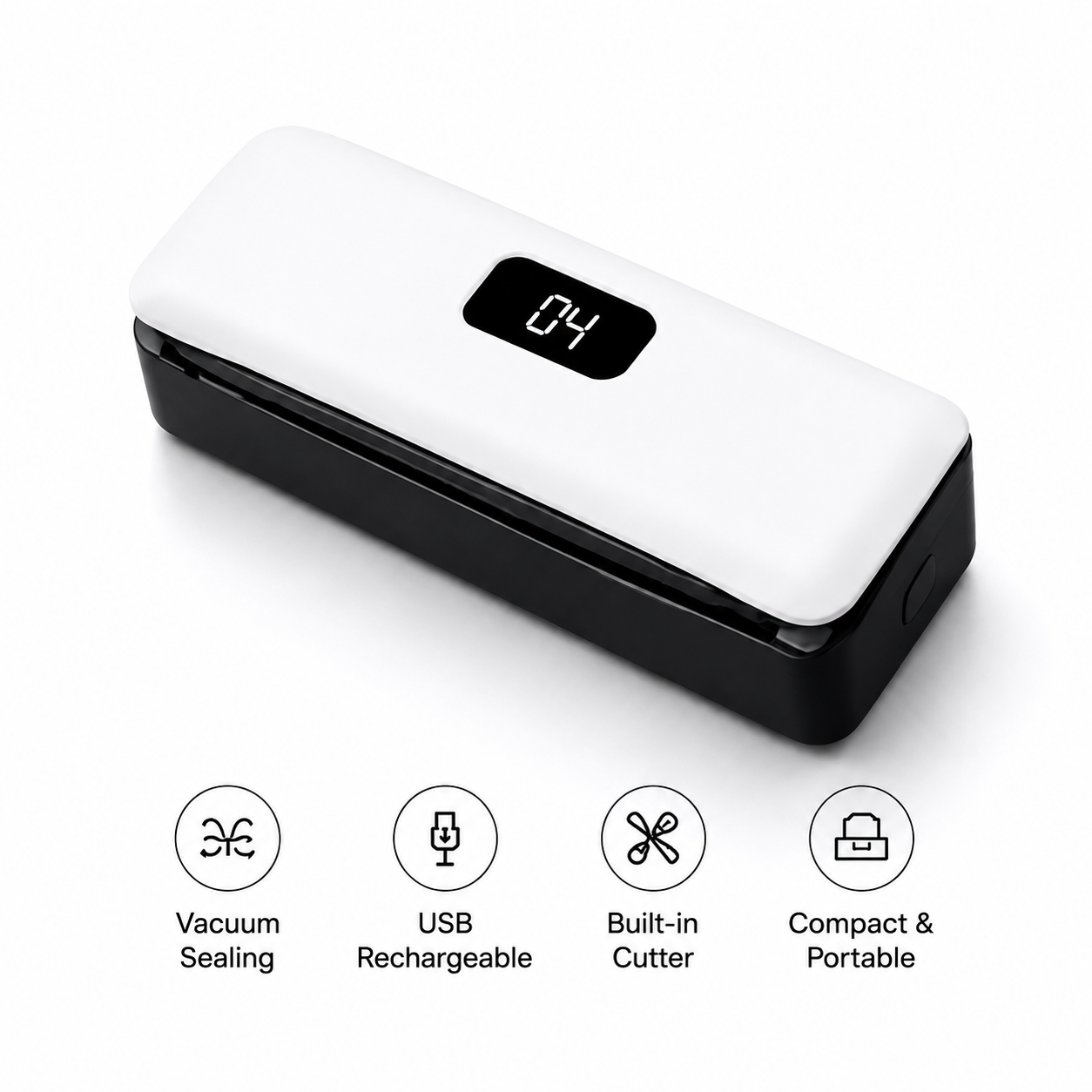 Portable Mini Vacuum Sealer – USB Rechargeable Food Bag Sealer