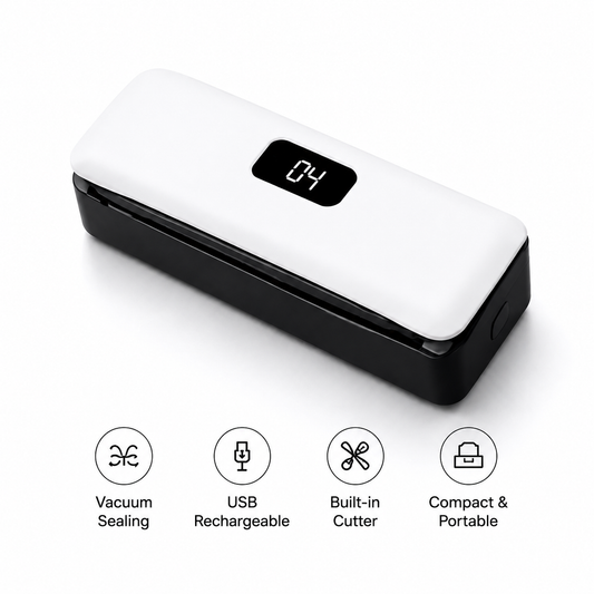 Portable Mini Vacuum Sealer – USB Rechargeable Food Bag Sealer